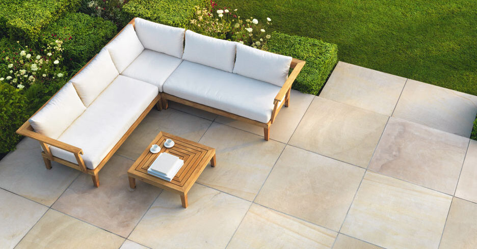 What are the benefits of using natural sandstone?