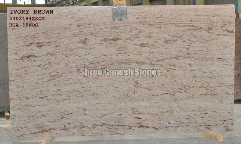 Ivory Brown Granite Slabs